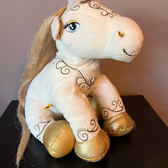 Build-A-Bear Enchanted White and Gold Pony Horse plush - Picture 2 of 14